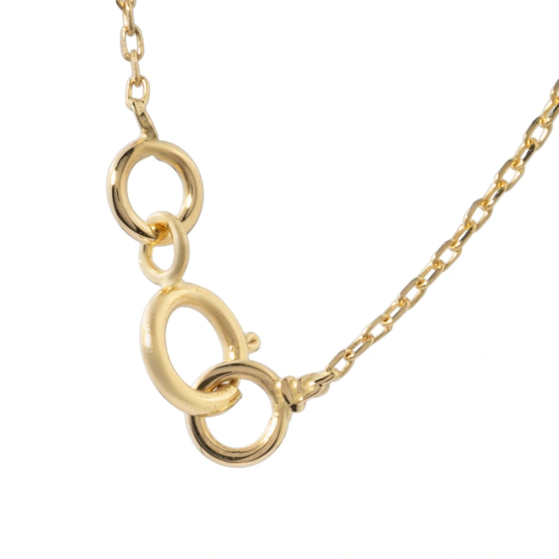 گردنبند تک نگین ساده سبز زبرجد - تصویر 2