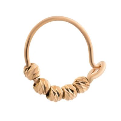 گوشواره طلا حلقه ای مدل البرنادو 5 گوی 01