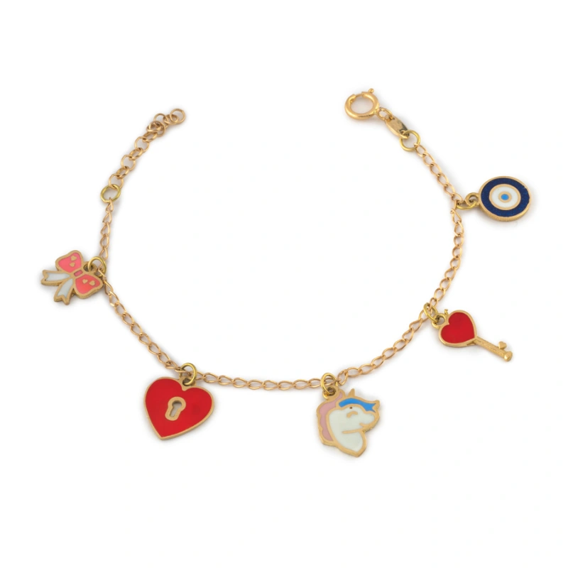 دستبند طرح قلب قرمز کالکشن زرتا