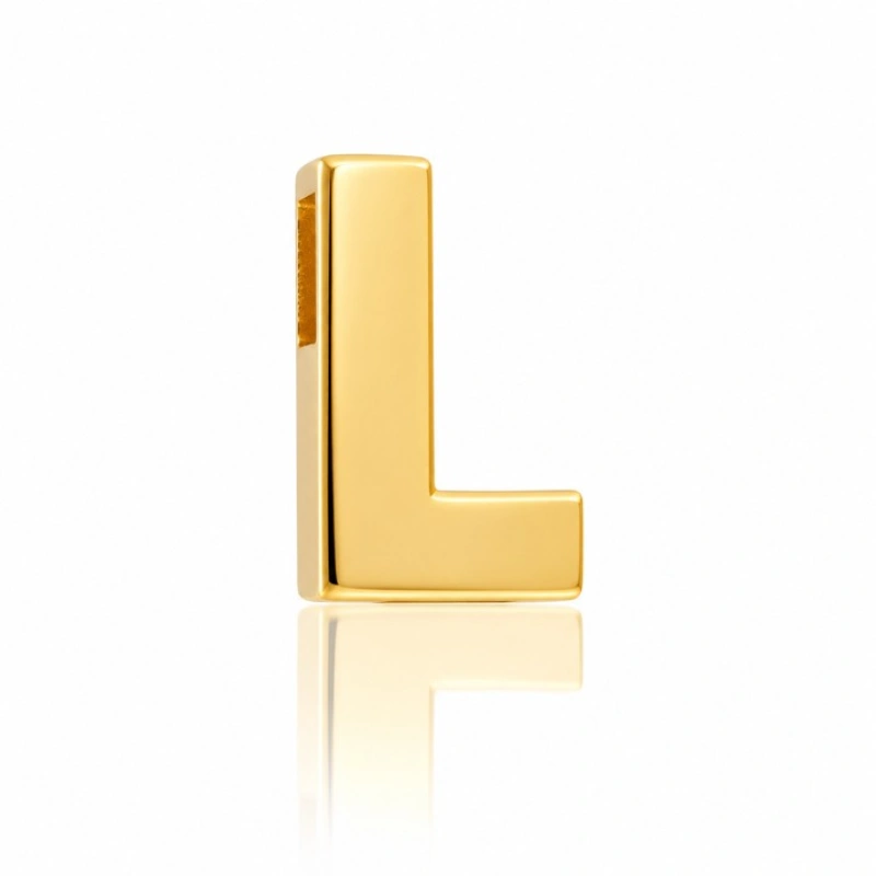پلاک طلا مدال حرف ال